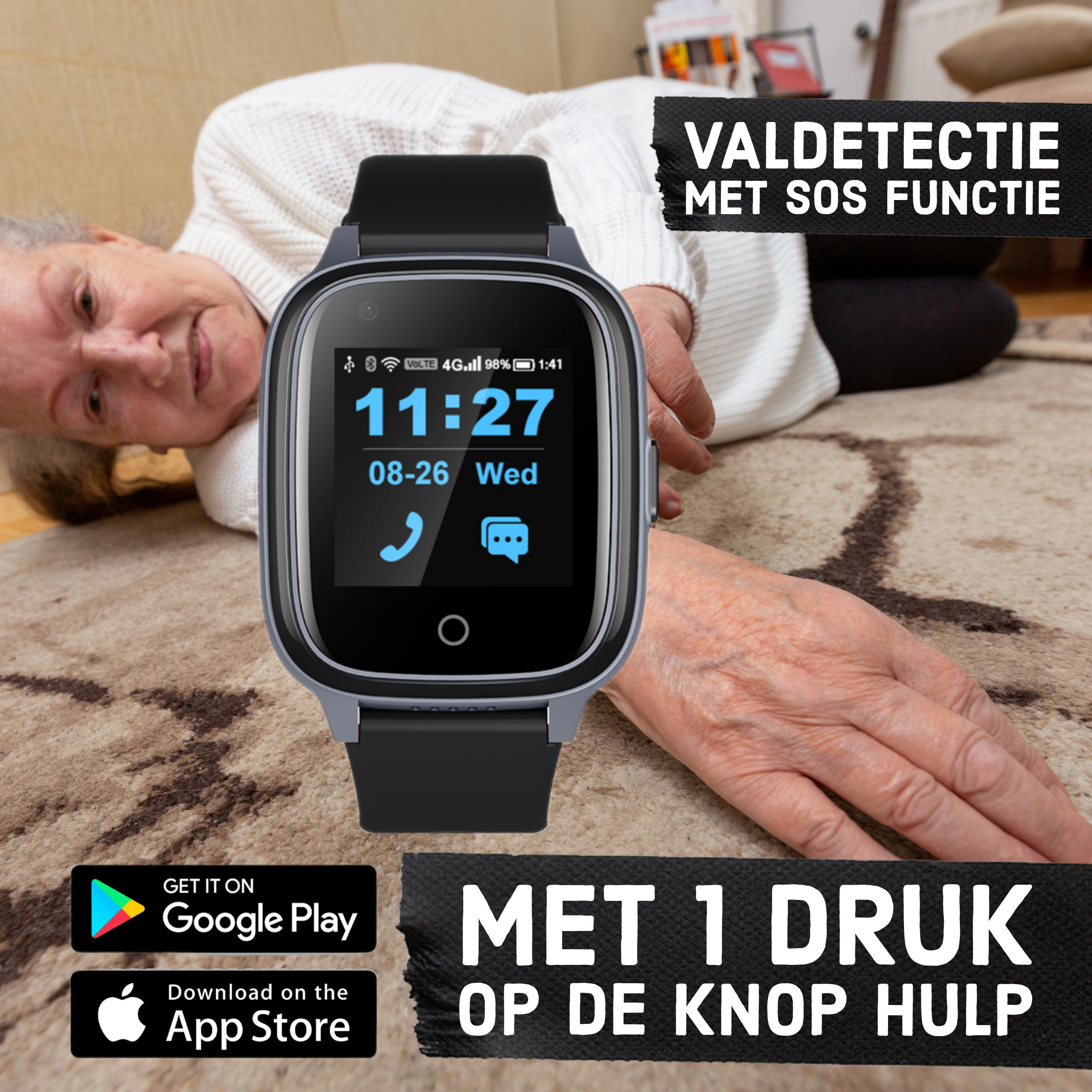 GPS Smartwatch WB32A GPS Horloge Senior Smartwatch Ouderen