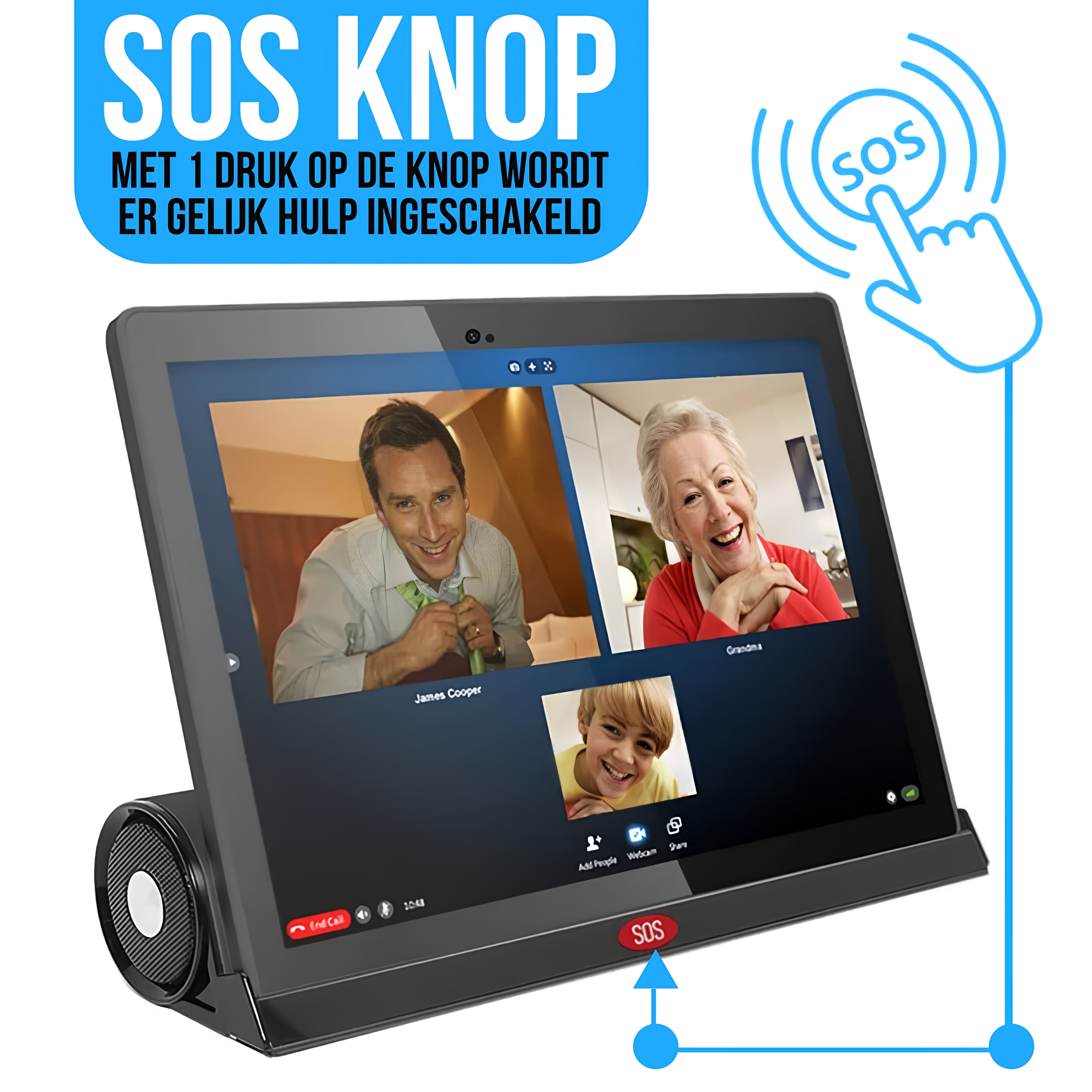 Wiesba senioren tablet 10,1" 4G SOS-Knop