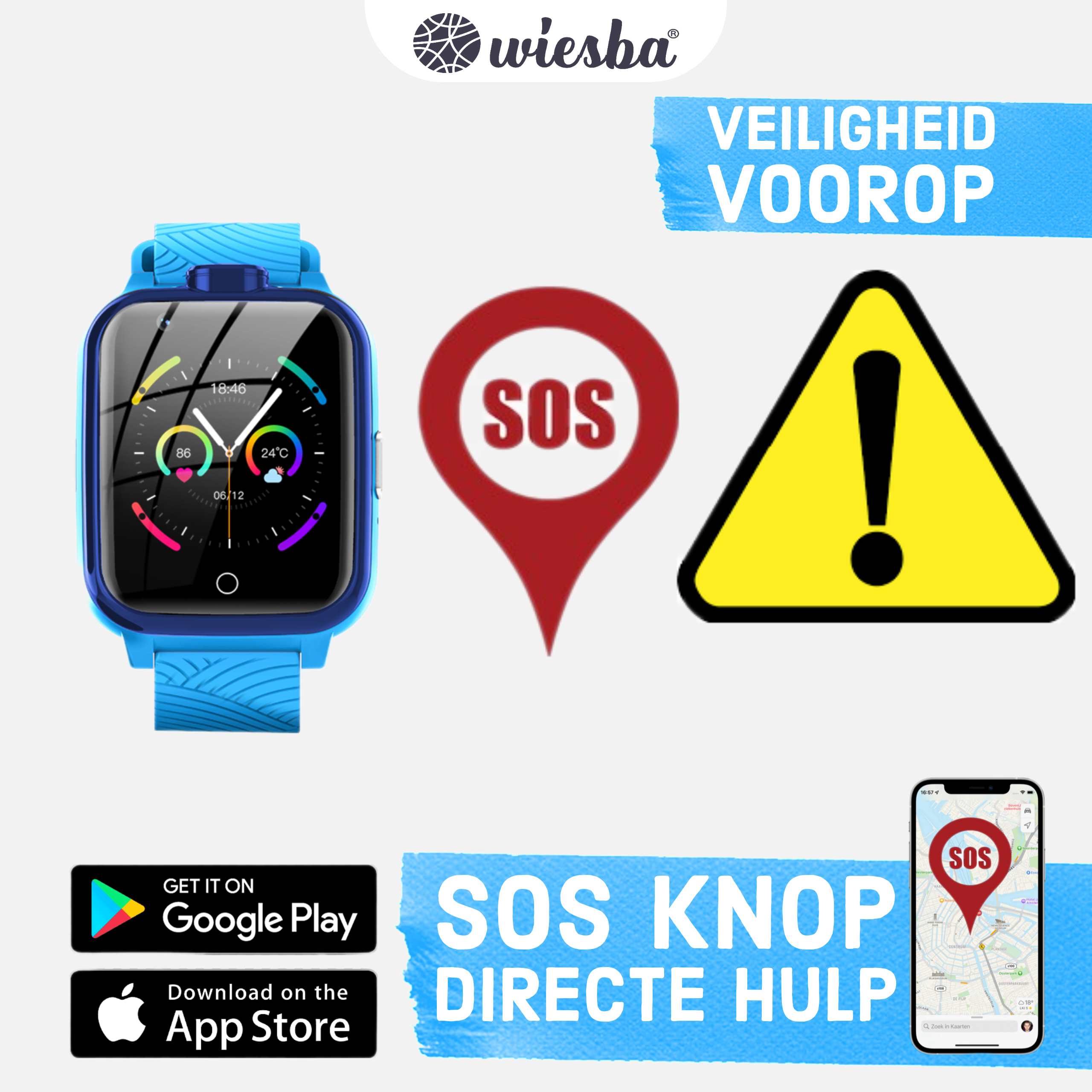 GPS Smartwatch kinderen WB13 - kinderhorloge met gps - kinderhorloge bellen - gps tracker kinderhorloge - gps horloge kinderen - kinderhorloge