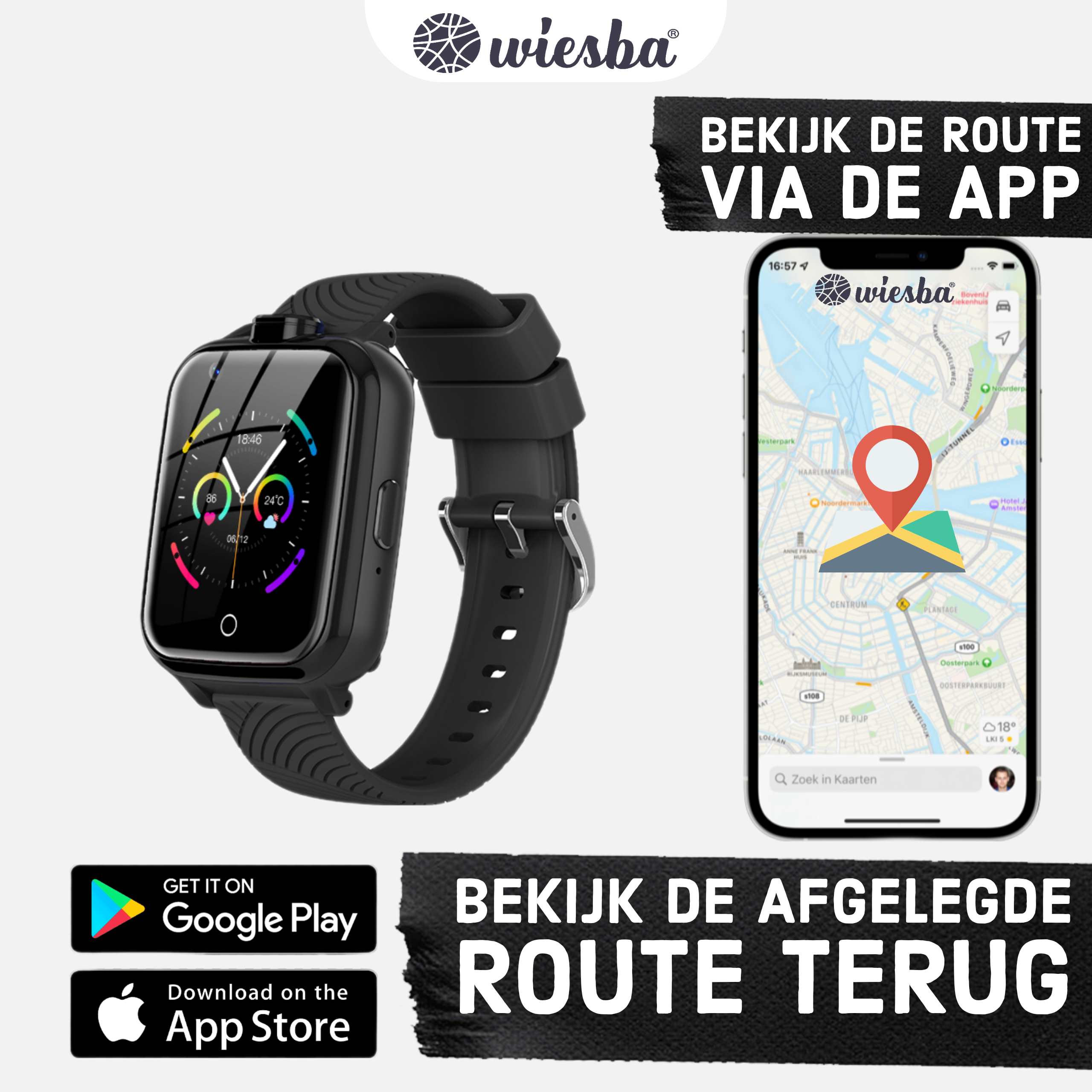 GPS Smartwatch kinderen WB13 - kinderhorloge met gps - kinderhorloge bellen - gps tracker kinderhorloge - gps horloge kinderen - kinderhorloge