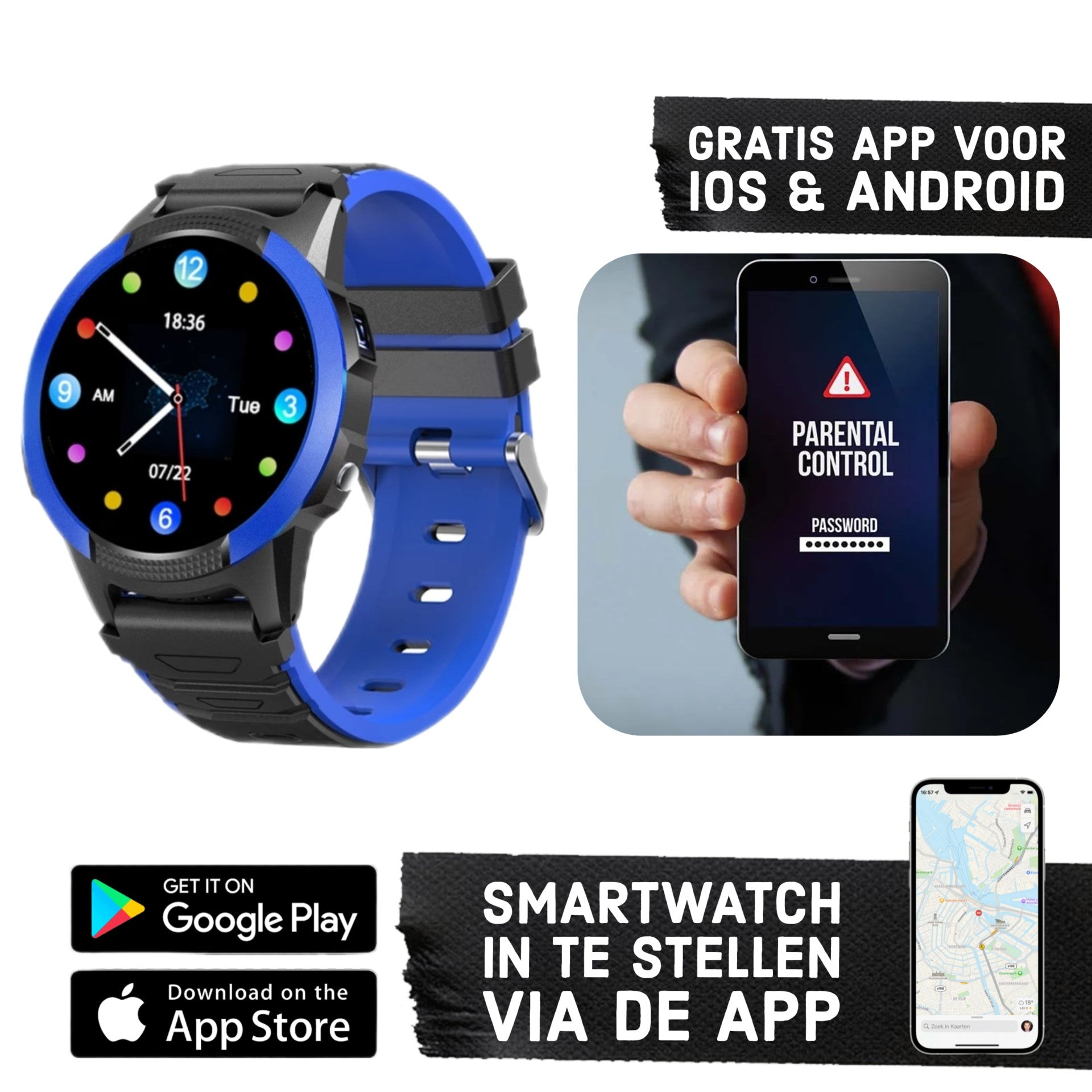 GPS Smartwatch kinderen WB56 gps horloge kind kinderhorloge