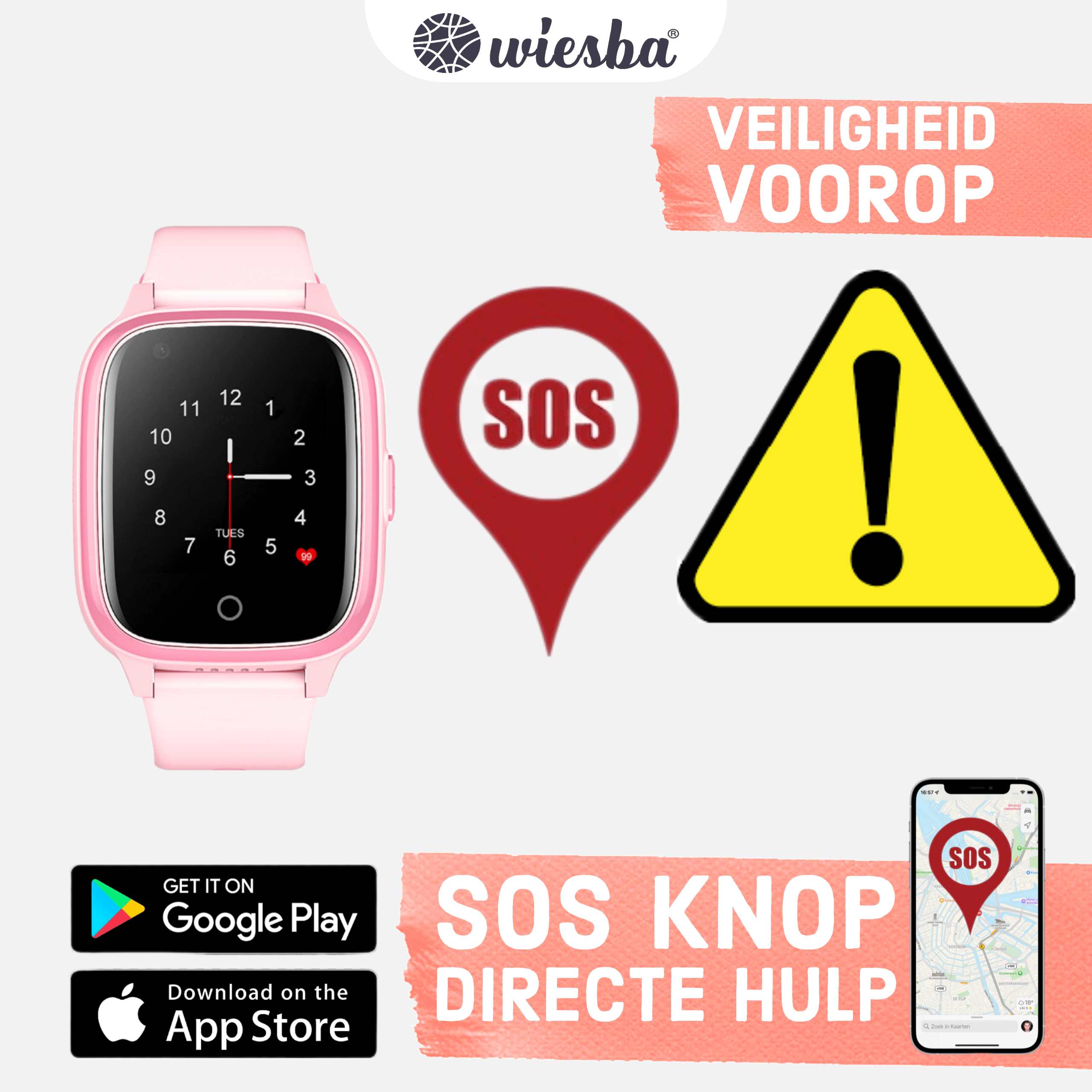 GPS Smartwatch kinderen WB32 gps horloge kind kinderhorloge